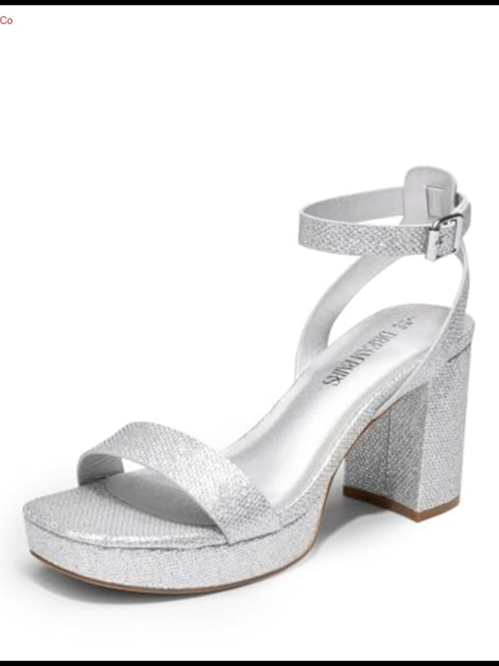 Chunky Block Heel Platform Sandal Ankle Strap Square Toe Buckle Party